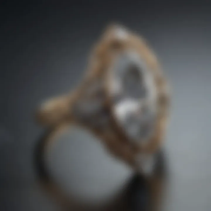 Historical marquise diamond ring with vintage setting