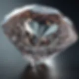 Close-up of a sparkling lab grown diamond reflecting light