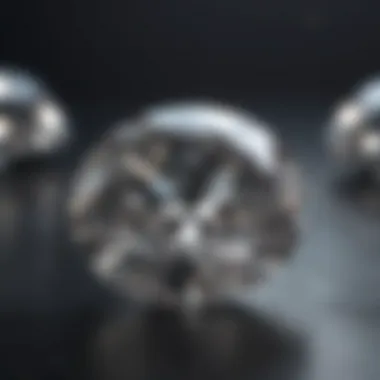 Ethical sourcing symbol and lab grown diamond