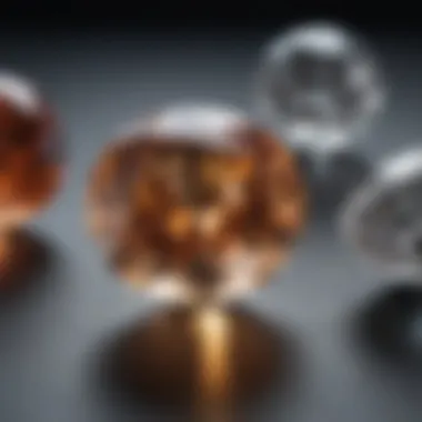 A comparison chart highlighting the differences between raw synthetic and natural diamonds