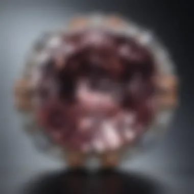 Craftsmanship in Gemstone Design A close-up of a luxurious gemstone, highlighting the craftsmanship of Harry Winston Jewelers