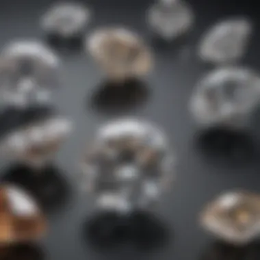 A comparison chart illustrating the price dynamics of loose CZ diamonds versus natural diamonds.