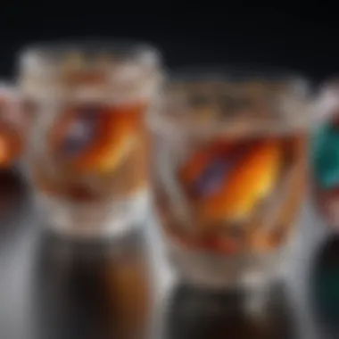 Elegant lapidary tumbler showcasing its intricate design and functionality