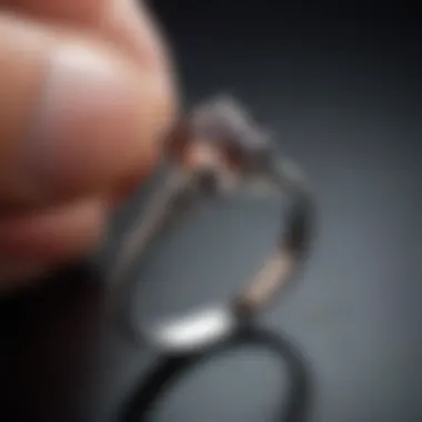 Modern Minimalist Engagement Ring A modern minimalist engagement ring showcasing a sleek band and a brilliant gemstone