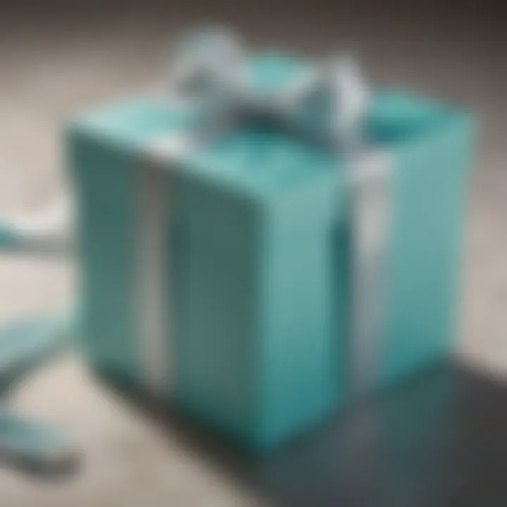 An elegant Tiffany Blue Box with a satin ribbon, symbolizing luxury and exclusivity.