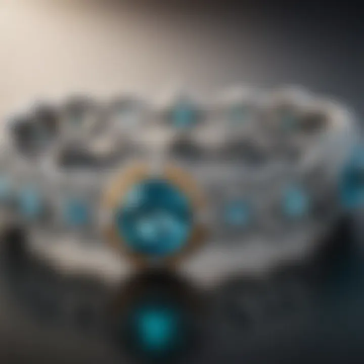 A detailed view of a Tiffany bracelet featuring intricate design and craftsmanship.