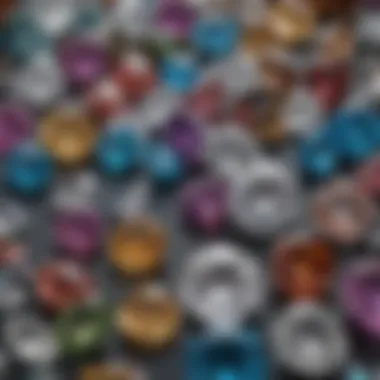 Diverse Selection of Second-Hand Gemstones A collection of various second-hand diamonds in different settings
