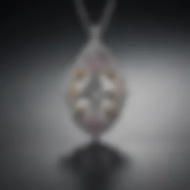 Elegance of a Pre-Owned Diamond Pendant A sparkling diamond pendant displayed on a velvet surface