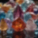 A stunning arrangement of various crystals showcasing their colors and shapes.