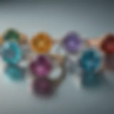 A selection of stunning gemstones used in Tiffany's rings