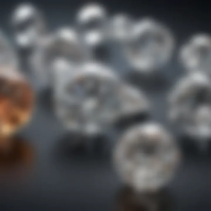 Comparison chart of moissanite diamonds versus natural diamonds.