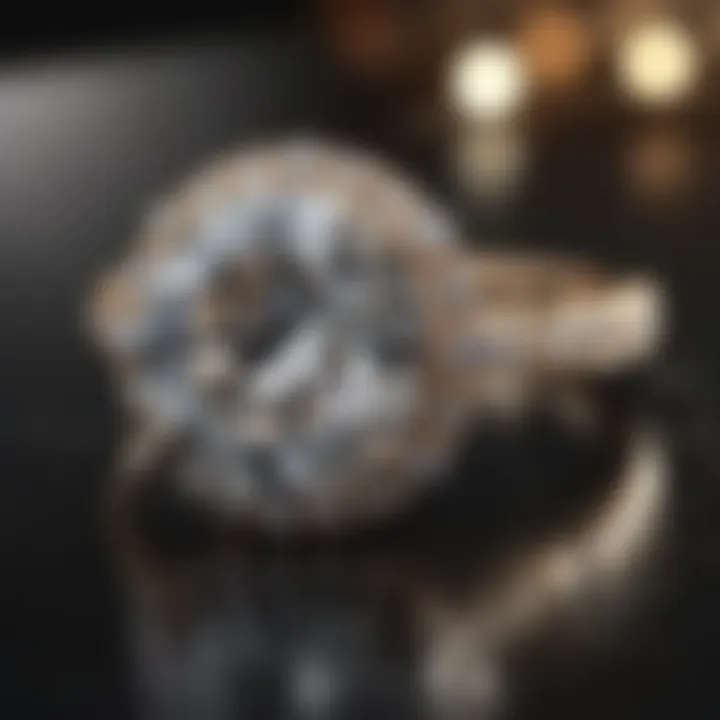 Elegant setting of moissanite jewelry that highlights its luxury.