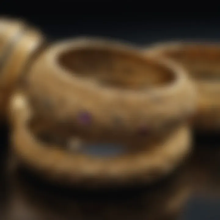 A collection of traditional gold bangles showcasing craftsmanship