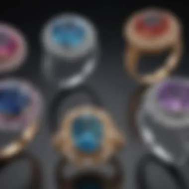 Diverse gemstone options for vintage two stone engagement rings