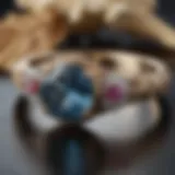 Elegant vintage two stone engagement ring featuring a unique gemstone pairing