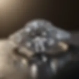 Close-up view of a one carat lab diamond ring showcasing its brilliance.