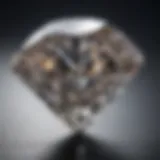 A close-up view of a stunning lab-grown diamond, showcasing its clarity and brilliance