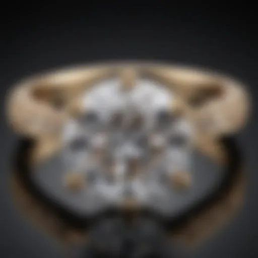 A close-up of a classic solitaire diamond ring setting showcasing its elegance