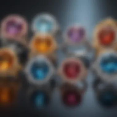 Diverse Gemstone Options for Unique Engagement Rings Diverse gemstone options for engagement rings showcasing uniqueness