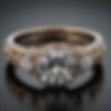 Exquisite one carat engagement ring with intricate design