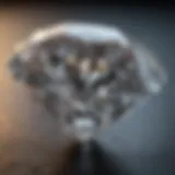 A close-up view of a sparkling second-hand diamond showcasing its clarity and brilliance.