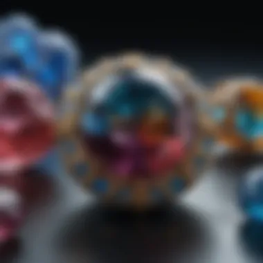 The Unique Beauty of Rare Gemstones A stunning display of rare gemstones showcasing their unique colors and textures