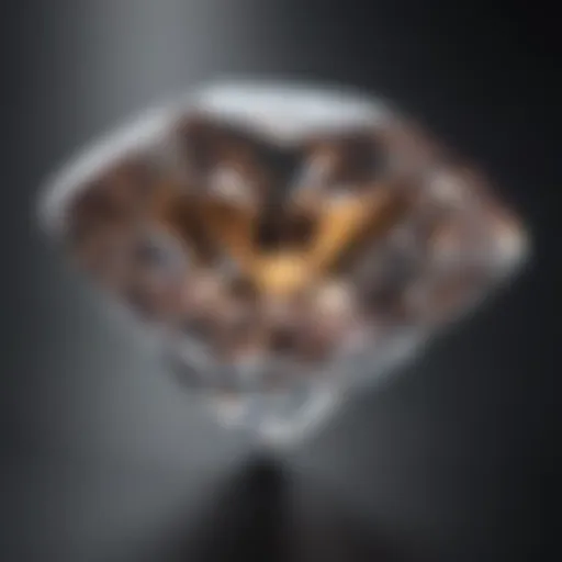 A close-up view of a sparkling diamond showcasing its brilliance