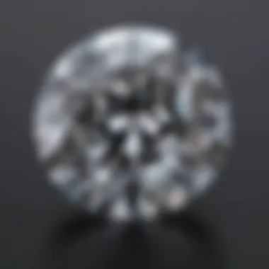 Close-up of a certified diamond with GIA grading report