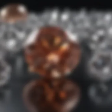 A collection of diamonds with GIA certificates displayed elegantly