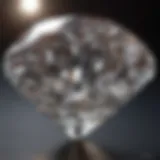 Detailed view of a GIA certified diamond showcasing its brilliance and clarity