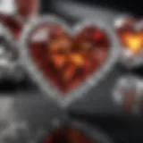 Close-up view of a Hearts on Fire diamond showcasing its brilliance and cut