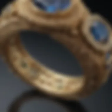 Historical context depiction of high setting rings in ancient jewelry