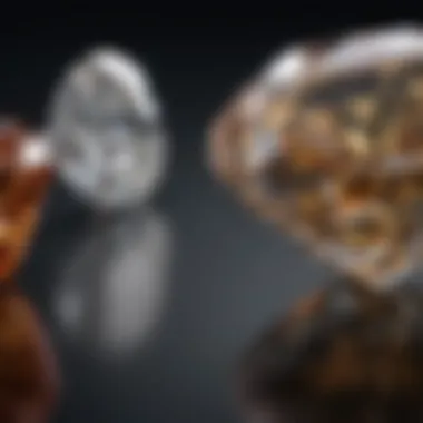 Comparison chart highlighting differences between CZ diamonds and natural diamonds