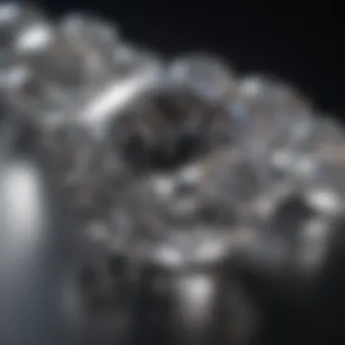 Close-up of diamond clarity and facets