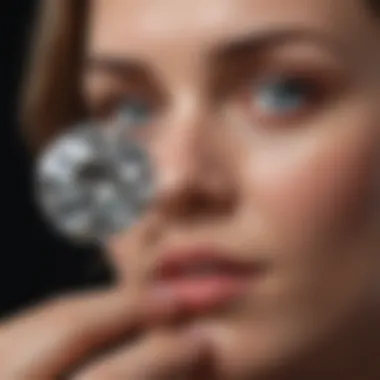 Expert Insights on Diamond Quality Expert analyzing diamond quality and characteristics