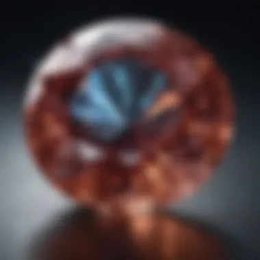 A close-up view of a sparkling lab grown gemstone showcasing its clarity and brilliance