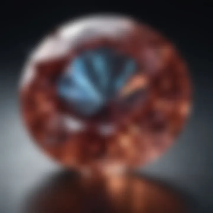 A close-up view of a sparkling lab grown gemstone showcasing its clarity and brilliance