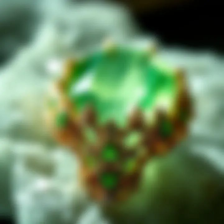 An artistic depiction of the metaphysical properties associated with light green crystals.