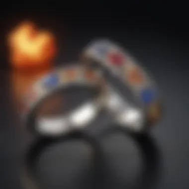 Symbolic representation of love and commitment through rings