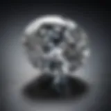 Close-up view of a moissanite gemstone showcasing its brilliance and clarity