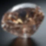 A close-up view of a brilliant diamond showcasing its cut and clarity.