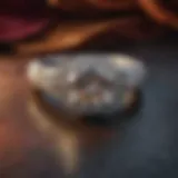 A stunning close-up of a diamond engagement ring set against a velvet background