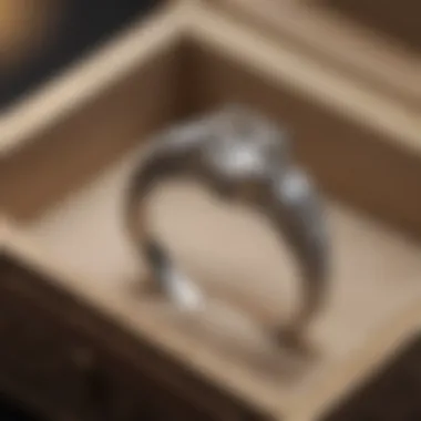 Timeless Solitaire Elegance A classic solitaire engagement ring elegantly presented in a luxurious box