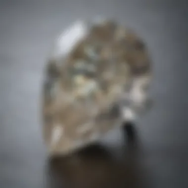 Close-up of a pear cut diamond showcasing its brilliance