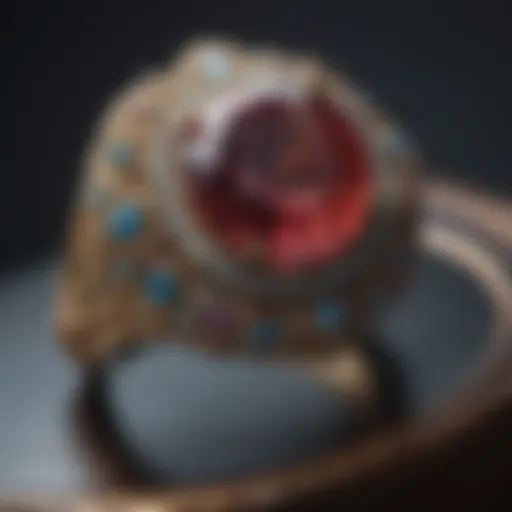 Close-up of a Radiant Reflections Ring showcasing its intricate design and gemstone brilliance