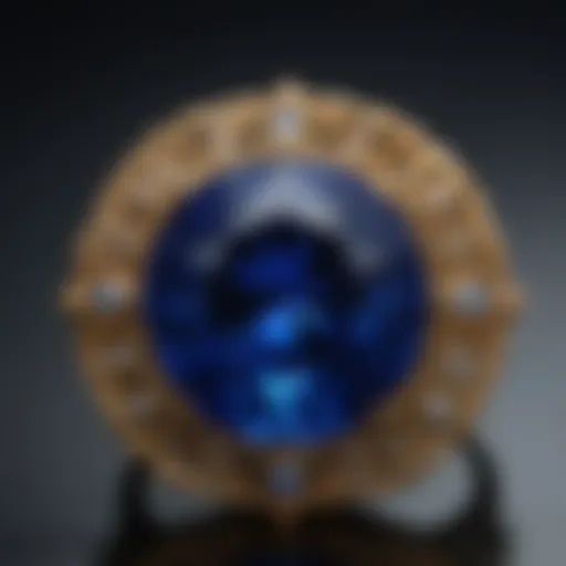 A stunning Ceylon sapphire showcasing its vibrant blue color and clarity