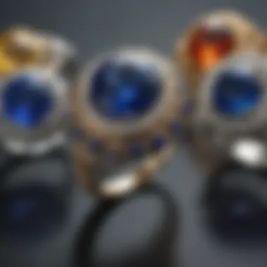 Historical Significance of Sapphires An infographic illustrating the historical significance of sapphires in engagement rings throughout different cultures.