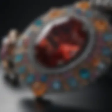 Showcasing Elegance in Jewelry Luxurious jewelry display showcasing various gemstones