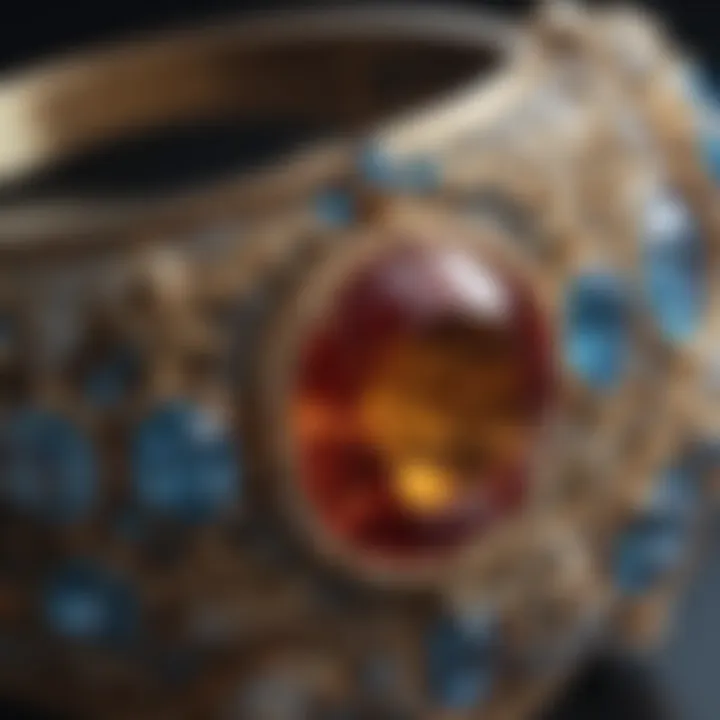 A close-up of intricate jewellery details emphasizing quality.