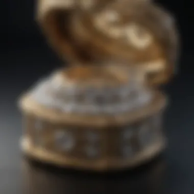 Treasured Heirloom Diamonds A luxurious jewelry box opened to reveal an exquisite diamond ring